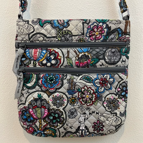 Vera Bradley Handbags - Vera Bradley | Gray Crossbody With Multi Color Star Wars & Floral Print